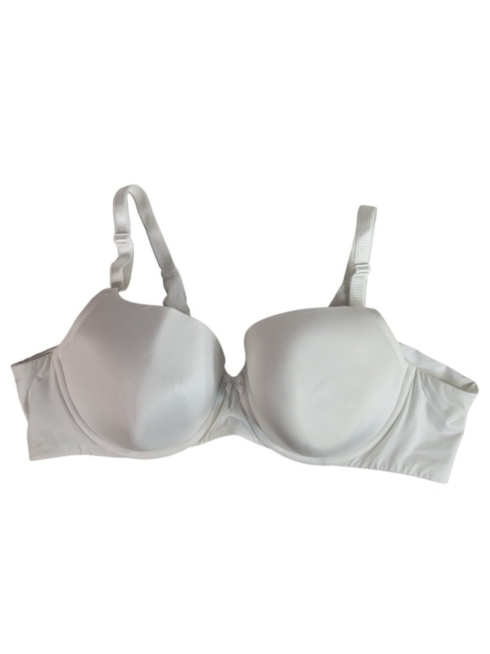 Torrid Curve Perfect T Shirt Underwire Bra White 44B Adj Seamless Molded Push Up